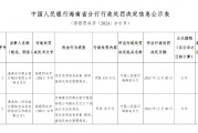 海南農(nóng)村商業(yè)銀行陵水支行被罰175萬(wàn)元：因違反信用信息采集、提供、查詢及相關(guān)管理規(guī)定