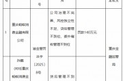 螞蟻消金被罰140萬(wàn)元：公司治理不完善、風(fēng)控獨(dú)立性不足、貸后管理不到位、委外催收管理不到位