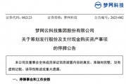 A股突發(fā)！又一重大資產(chǎn)重組，夢(mèng)網(wǎng)科技明起停牌